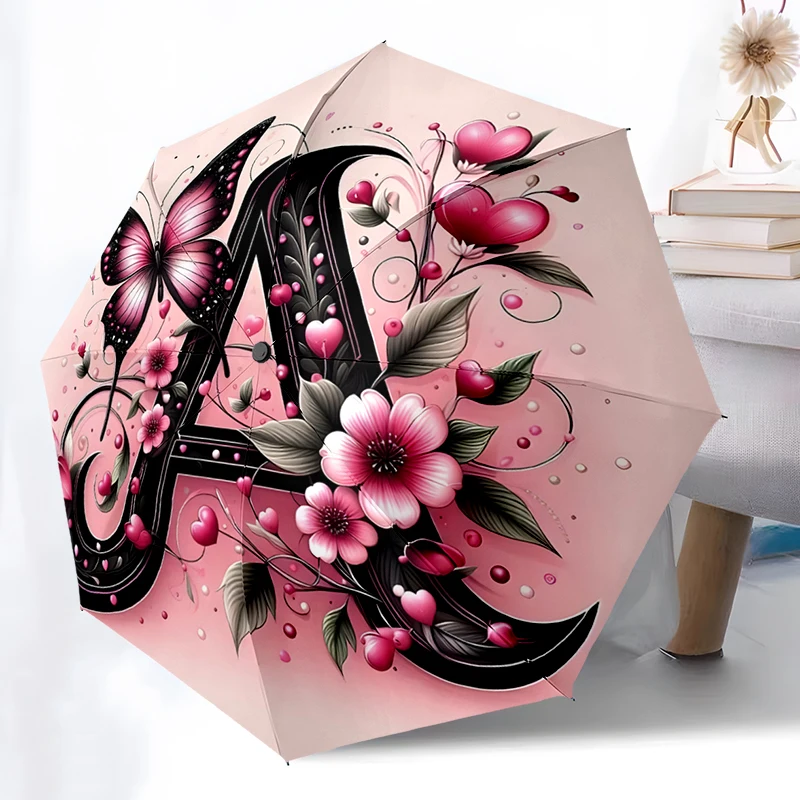 Pink A-J Letters Theme Folding Umbrella - Fashionable Auto-Open Design 8 Iron Ribs Plastic Handle Foldable Sunshade,Perfect Gift
Pink A-J Letters Theme Folding Umbrella - Fashionable Auto-Open Design 8 Iron Ribs Plastic Handle Foldable Sunshade,Perfect Gift