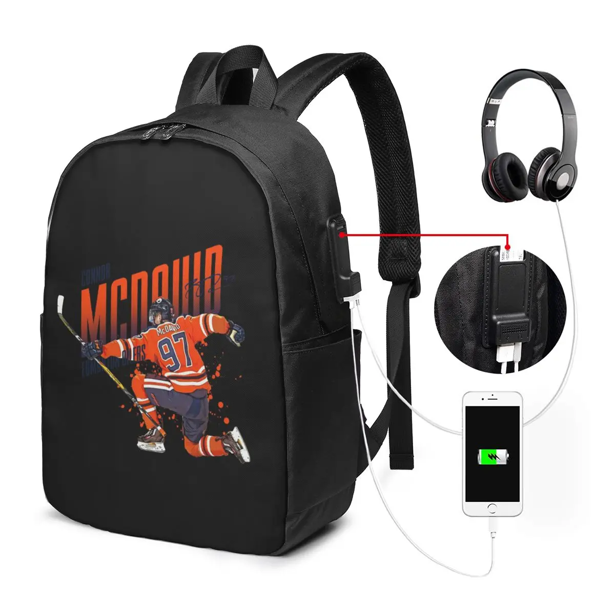 Connor McDavid For Edmonton Oilers Fans Backpack Travel Notebook Bag Computer College Student School Bag Laptop Shoulder Bags
Connor McDavid For Edmonton Oilers Fans Backpack Travel Notebook Bag Computer College Student School Bag Laptop Shoulder Bags