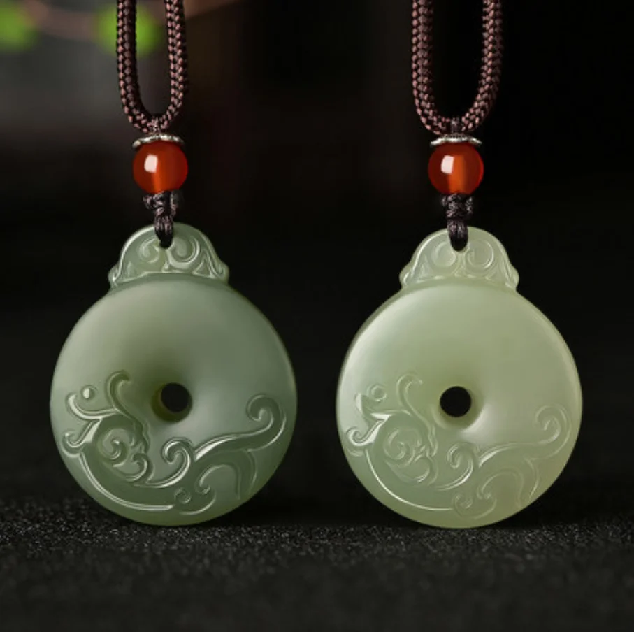 Fine Jewelry Natural Hetian Nephrite Jade Ping An Buckle Pendant Lake Water Green Pendant
Fine Jewelry Natural Hetian Nephrite Jade Ping An Buckle Pendant Lake Water Green Pendant