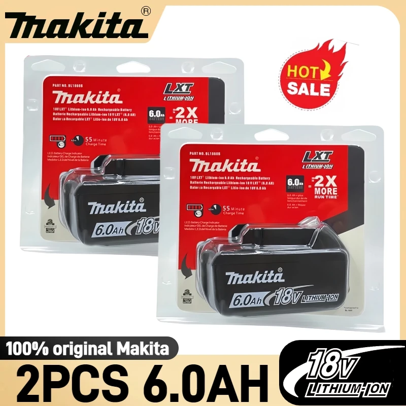 Original Makita 18V battery, Makita power tool battery BL1860B 6.0Ah for Makita 18V DTW700 DTD173 DHP489 DGA404 HR40Z DJV182
Original Makita 18V battery, Makita power tool battery BL1860B 6.0Ah for Makita 18V DTW700 DTD173 DHP489 DGA404 HR40Z DJV182
