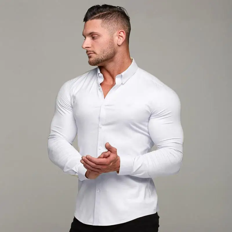 Men's Muscle Fitness Long Sleeve Stand up Collar Shirt Business Style Non-Iron Treatment Shaving Fabric Other Material 100%
Men's Muscle Fitness Long Sleeve Stand up Collar Shirt Business Style Non-Iron Treatment Shaving Fabric Other Material 100%