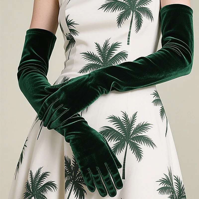 Ladies' Bridal Velvet Stretch Wedding Gown Evening Dress Warm Long Gloves for Banquets and Parties Opera Velvet Gloves
Ladies' Bridal Velvet Stretch Wedding Gown Evening Dress Warm Long Gloves for Banquets and Parties Opera Velvet Gloves