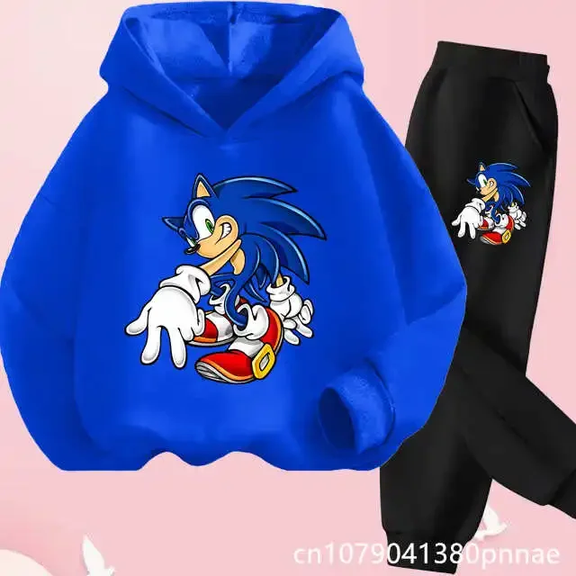Sonic Letter Printed Autumn/Winter Warm Two Piece Hoodie+Pants Sports Set for Boys and Girls Aged 3-13 Children's Anime Cartoon
Sonic Letter Printed Autumn/Winter Warm Two Piece Hoodie+Pants Sports Set for Boys and Girls Aged 3-13 Children's Anime Cartoon