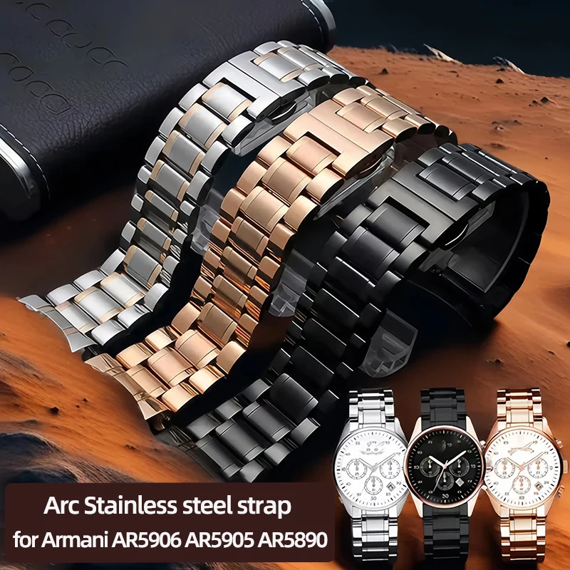 Arc Stainless steel strap for Armani AR5906 AR5905 AR5890 AR5889 5858 5920 series man 23mm woman 20mm metal watchband bracelet
Arc Stainless steel strap for Armani AR5906 AR5905 AR5890 AR5889 5858 5920 series man 23mm woman 20mm metal watchband bracelet