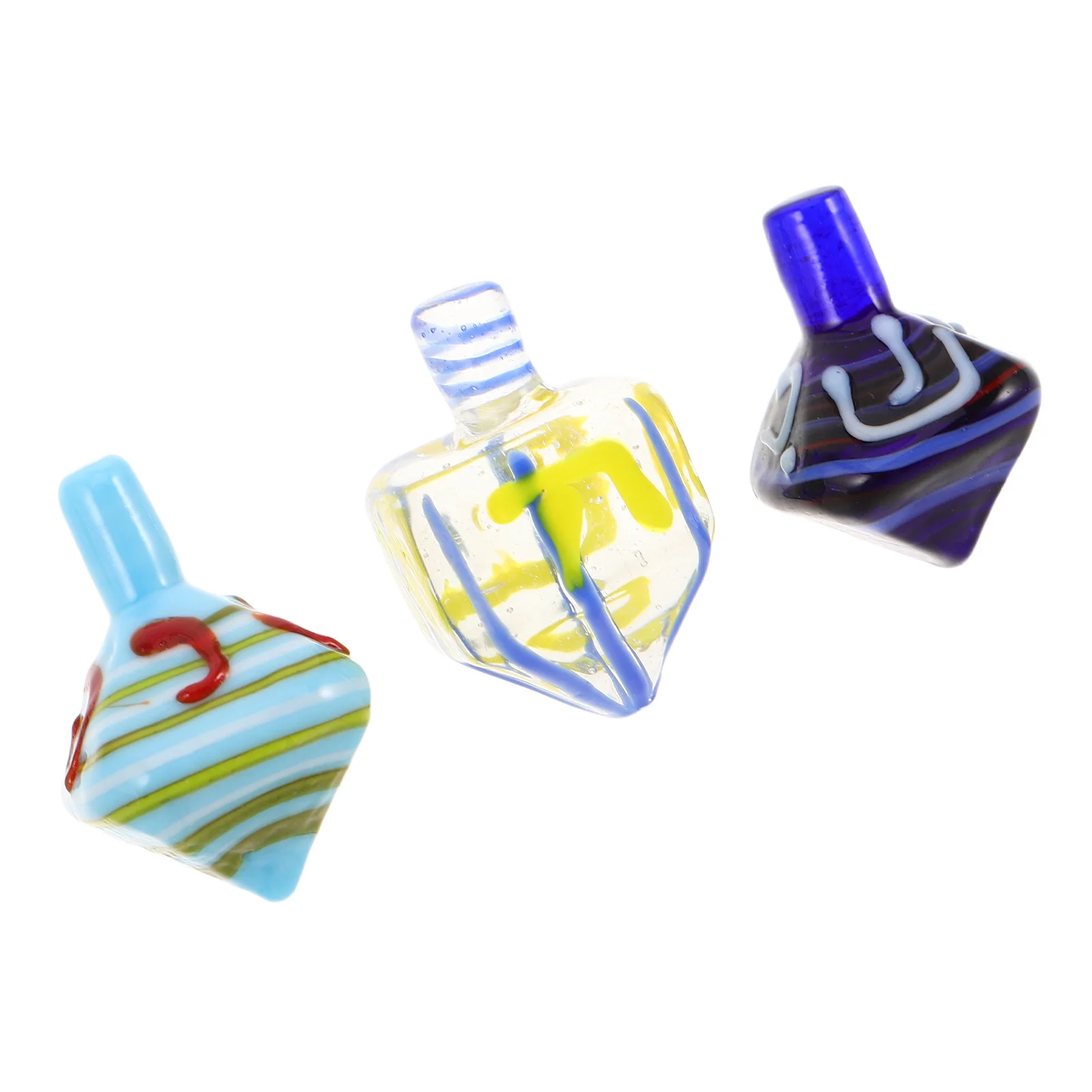 3Pcs Handblown Glass Dreidel Set Sophisticated Judaica Decorative Ornament Ideal for Festive Occasions
3Pcs Handblown Glass Dreidel Set Sophisticated Judaica Decorative Ornament Ideal for Festive Occasions