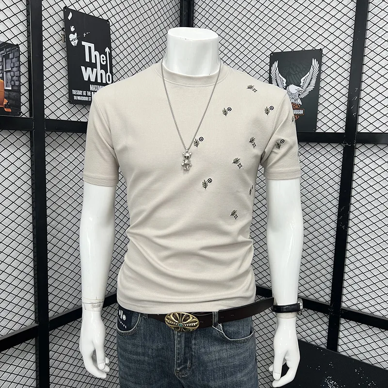 Men T-Shirt With Plant Embroidery Couple Style Summer New Casual Loose Short Sleeve Tops Fashion All Match Daily Wear Clothing
Men T-Shirt With Plant Embroidery Couple Style Summer New Casual Loose Short Sleeve Tops Fashion All Match Daily Wear Clothing