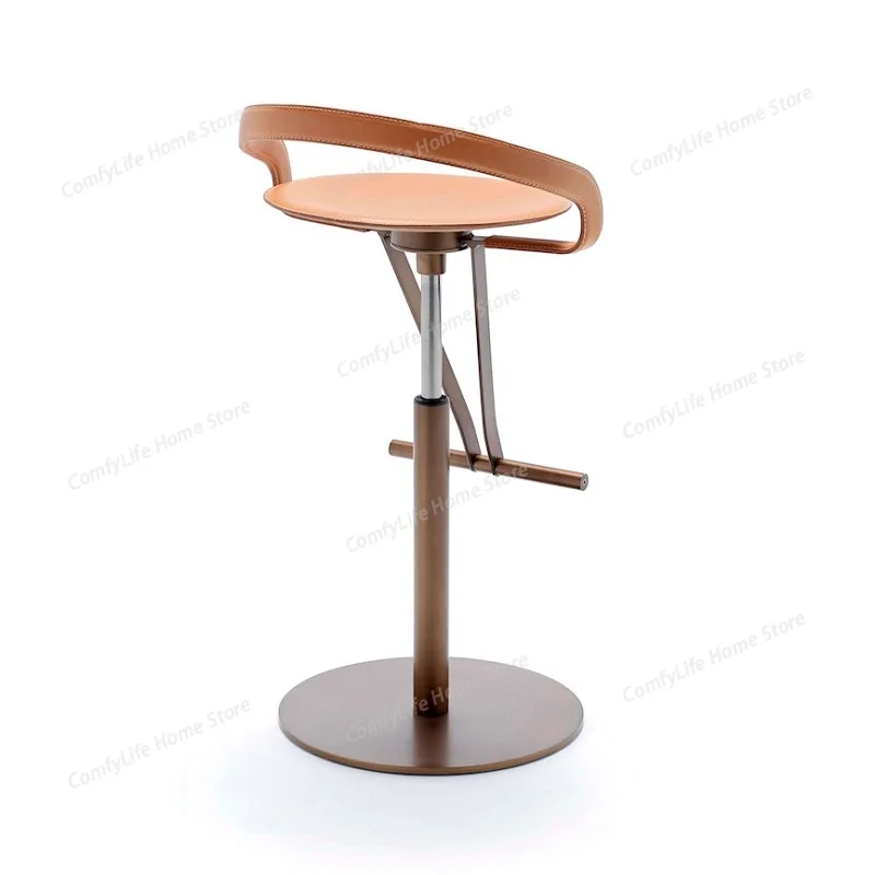 Nordic Reception Bar Chairs Industrial Design Leather Ergonomic Bar Stools Light Luxury Creative Relax Sillas De Bar Furniture
Nordic Reception Bar Chairs Industrial Design Leather Ergonomic Bar Stools Light Luxury Creative Relax Sillas De Bar Furniture