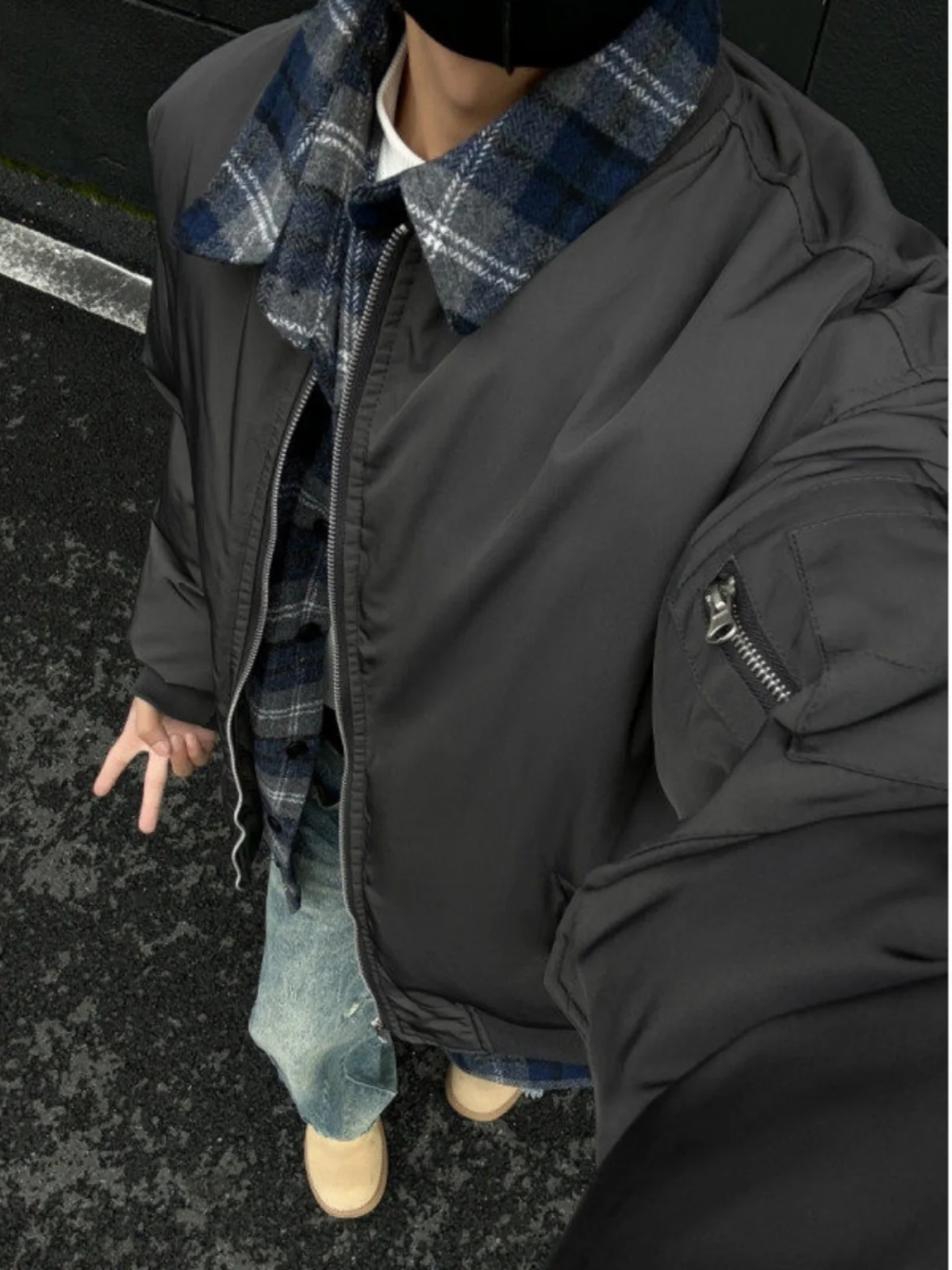 Men's Winter Cotton Jaet ort Plaid Woolen Patchwork Baseball Sle American Workwear Thiened Warm Long Sve Zipper
Men's Winter Cotton Jaet ort Plaid Woolen Patchwork Baseball Sle American Workwear Thiened Warm Long Sve Zipper