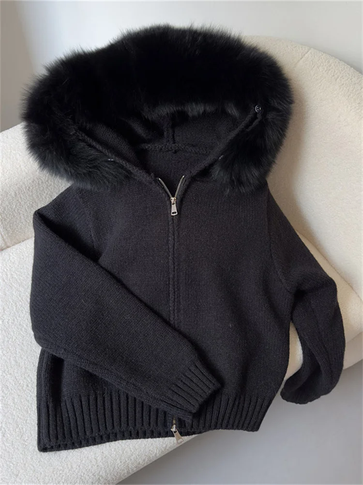 Tossy Winter Luxury Warm Fur Feather Cardigan Female Zipper Casual Patchwork Hoodie Knitwear Outwear Women's Faux Fur jacket New
Tossy Winter Luxury Warm Fur Feather Cardigan Female Zipper Casual Patchwork Hoodie Knitwear Outwear Women's Faux Fur jacket New