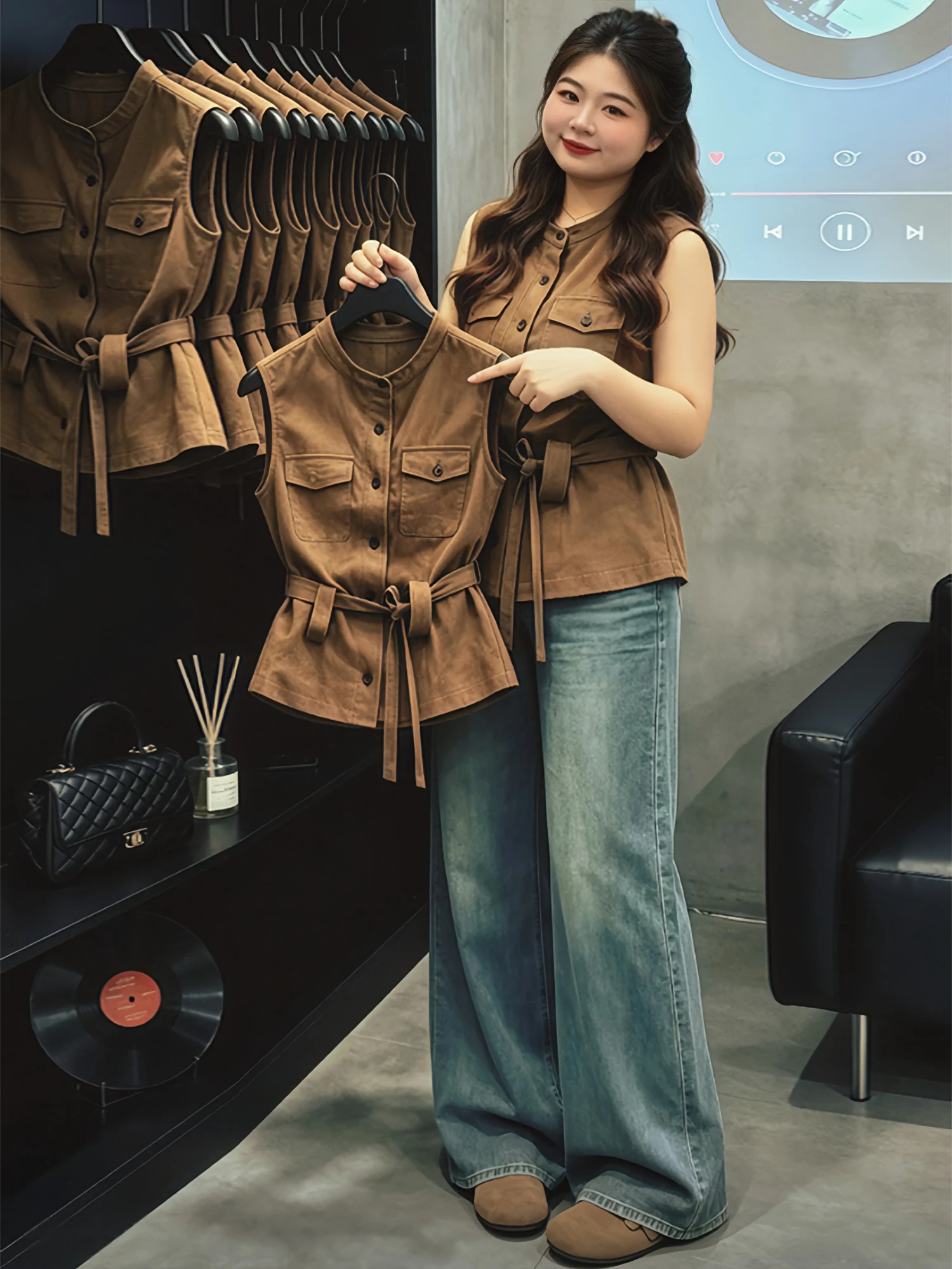 Vintage Style Waist-Cinching Belted Vest Top for Women Summer New Fashion Age-Defying Versatile Sleeveless Shirt Casual Loose...
Vintage Style Waist-Cinching Belted Vest Top for Women Summer New Fashion Age-Defying Versatile Sleeveless Shirt Casual Loose...