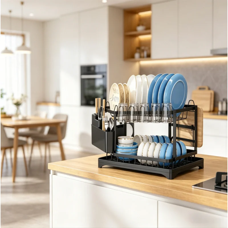 Space Saving Kitchen Drain Rack, Multifunctional Household Organizer for Bowl Dish Chopsticks Storage
Space Saving Kitchen Drain Rack, Multifunctional Household Organizer for Bowl Dish Chopsticks Storage