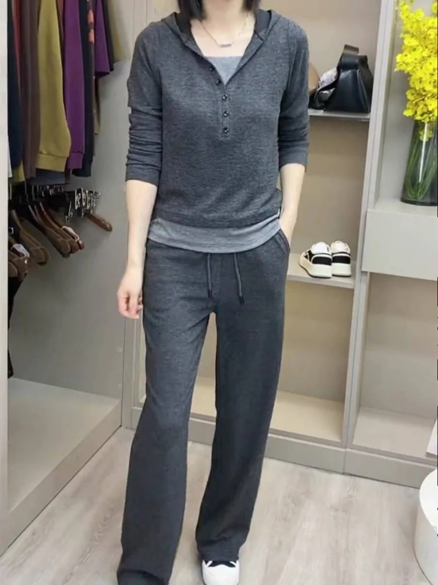 Women's Hoodie Set Long Sve Oversized Slimming Faionable Two-Piece Suit Korean Sle Autumn New Arrival Casual Sportswear
Women's Hoodie Set Long Sve Oversized Slimming Faionable Two-Piece Suit Korean Sle Autumn New Arrival Casual Sportswear