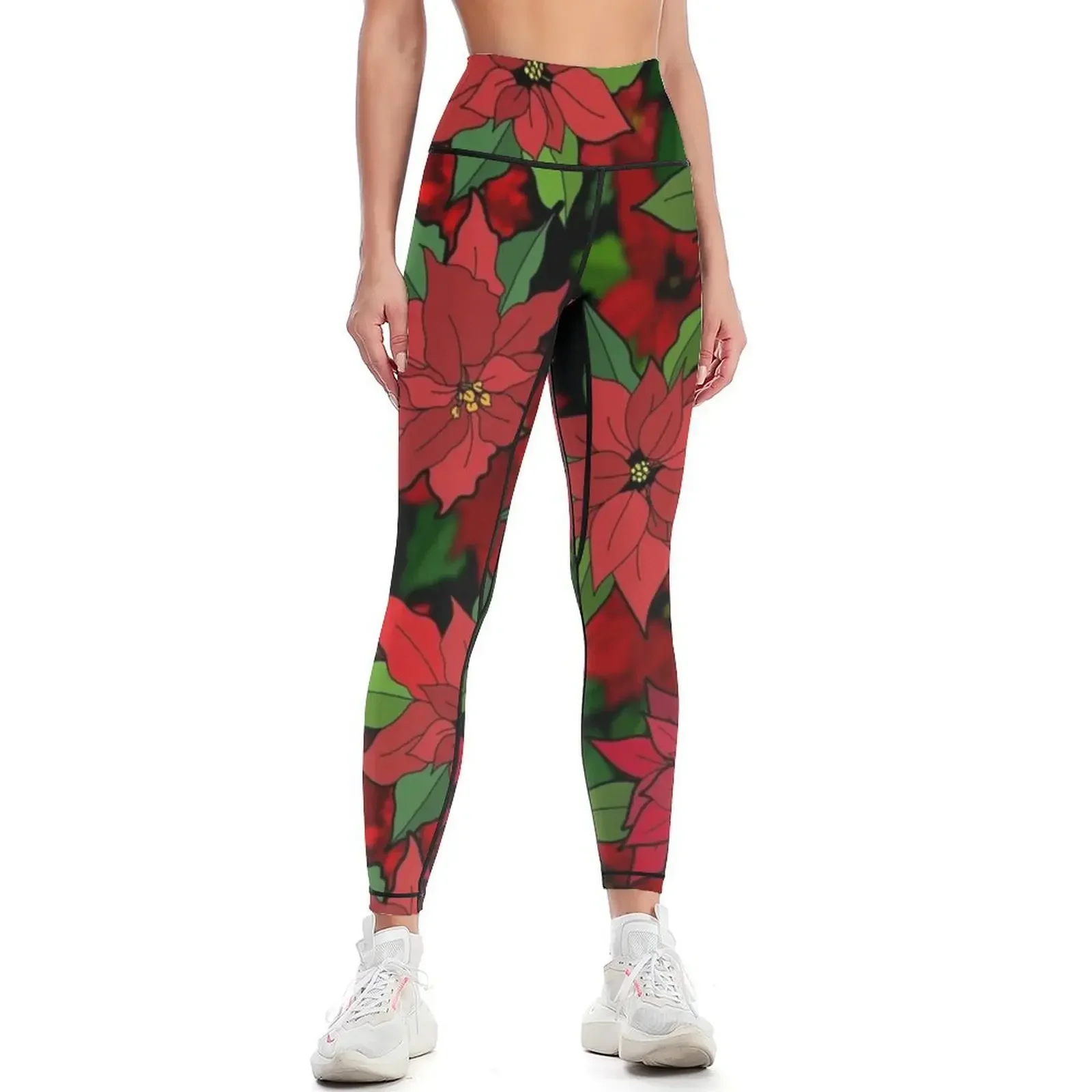 Poinsettias Leggings Training pants Women sportwear active wear sports woman gym Womens Leggings
Poinsettias Leggings Training pants Women sportwear active wear sports woman gym Womens Leggings