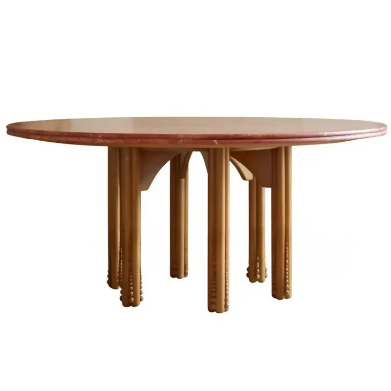 Full solid wood round dining table, retro art creative dining table furniture solid wood
Full solid wood round dining table, retro art creative dining table furniture solid wood