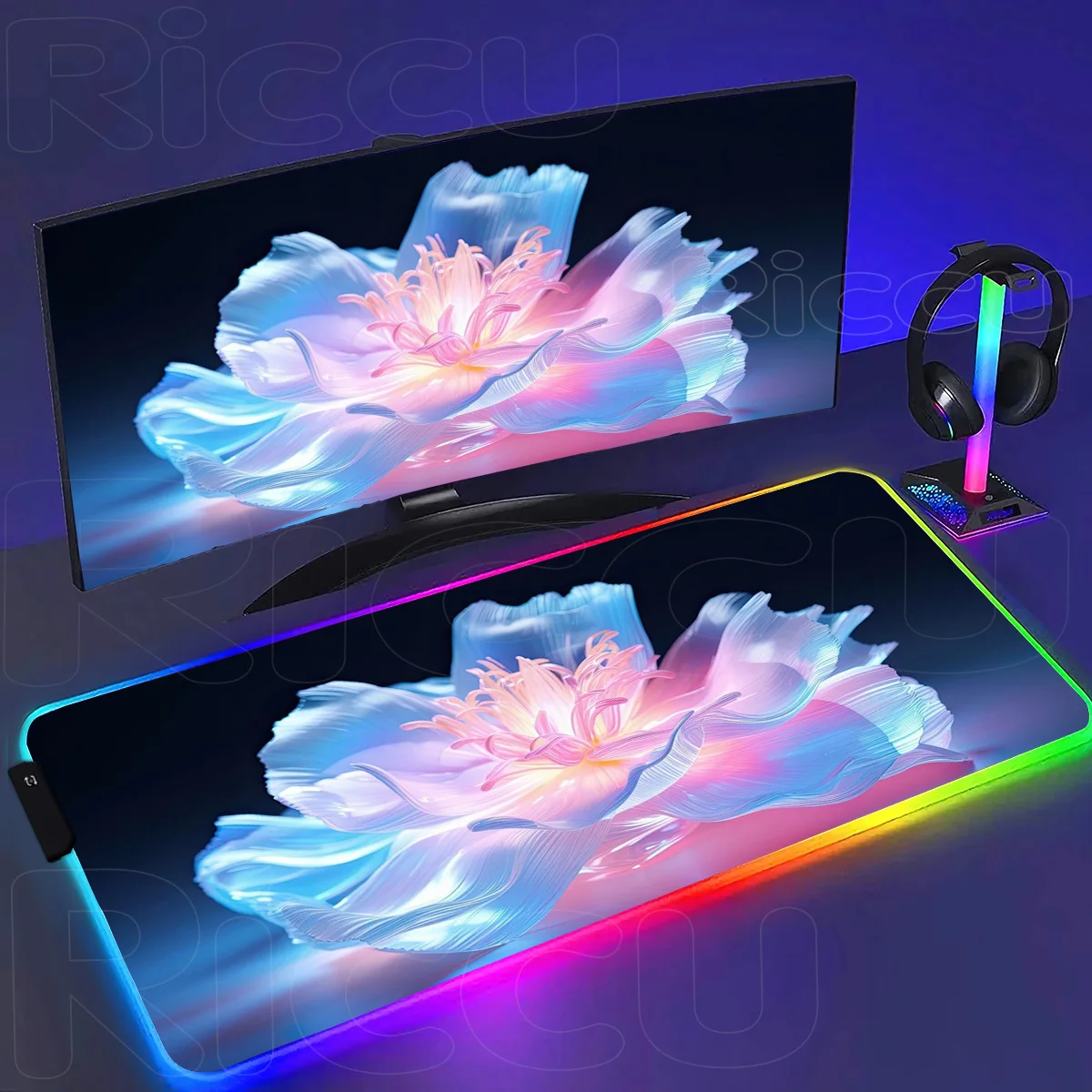 Периферия RGB, яркий стеклянный коврик для мыши с цветком, настольный светодиодный XXL 400x800x3 мм, геймерская клавиатура, ковер для ноутбука, киберспортивный нескользящий резиновый коврик
Периферия RGB, яркий стеклянный коврик для мыши с цветком, настольный светодиодный XXL 400x800x3 мм, геймерская клавиатура, ковер для ноутбука, киберспортивный нескользящий резиновый коврик