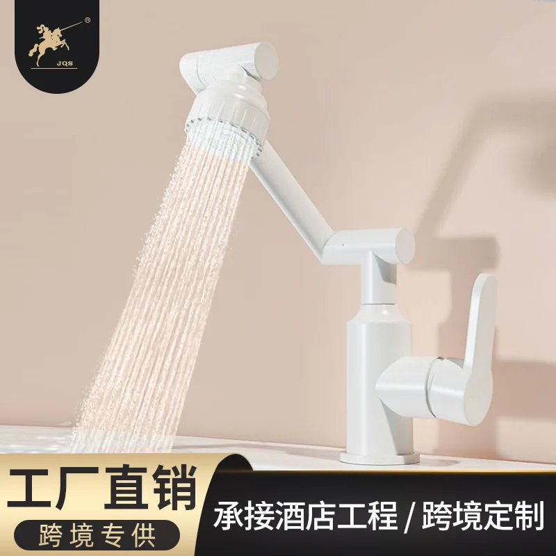 Faucet wash face washbasin hot and cold white bathroom universal robotic arm bathroom basin faucet household
Faucet wash face washbasin hot and cold white bathroom universal robotic arm bathroom basin faucet household