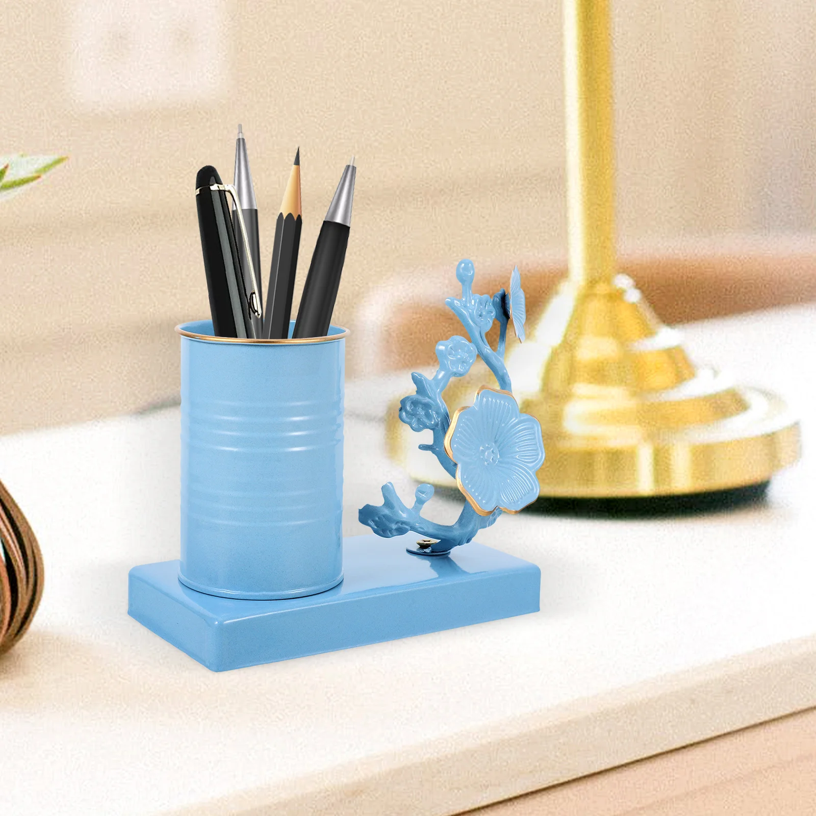 Plum Blossom Holder Iron Desk Organizer 15x15x7 5cm Vintage Pen Holder Flower Pen Cup Container Storage Bucket
Plum Blossom Holder Iron Desk Organizer 15x15x7 5cm Vintage Pen Holder Flower Pen Cup Container Storage Bucket