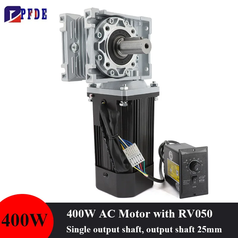 400W High Torque speed Regulating Motor with RV050 Turbine Gearbox Matched Single Output Shaft + Speed Controller Ratio 5~100
400W High Torque speed Regulating Motor with RV050 Turbine Gearbox Matched Single Output Shaft + Speed Controller Ratio 5~100