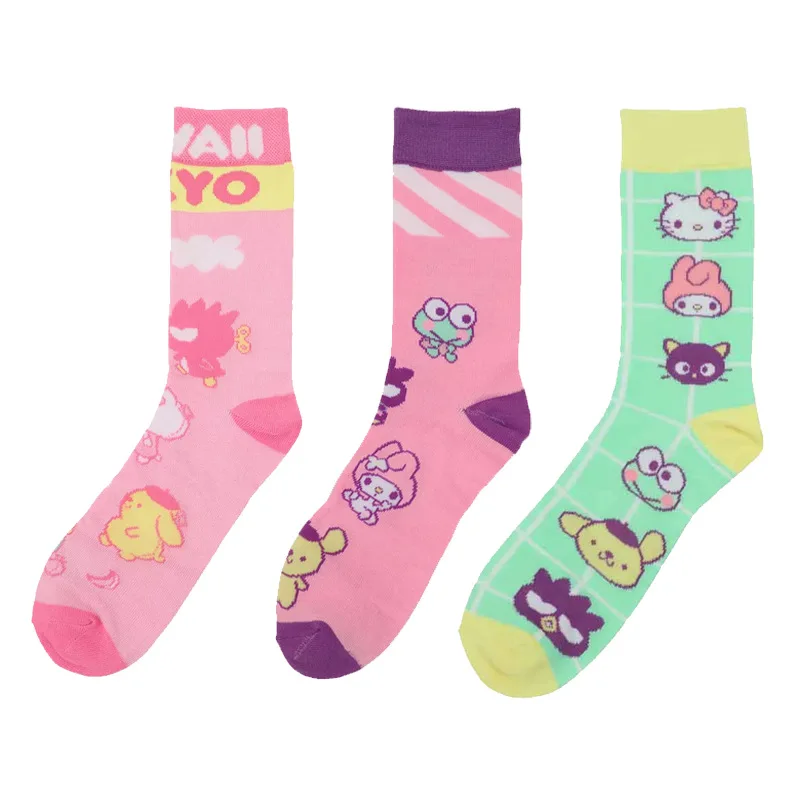 3 Pairs Sanrio Hello Kitty Socks Kuromi Four Seasons Cartoon Cute Women Socks Sweet Cotton Socks Ladies Gift
3 Pairs Sanrio Hello Kitty Socks Kuromi Four Seasons Cartoon Cute Women Socks Sweet Cotton Socks Ladies Gift