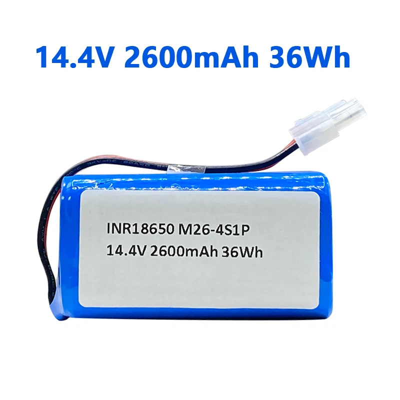 New 14.4V/14.8V 2600mah Lithium Battery for iLife A4 A4s V7 A6 V7s Plus Robot Vacuum Cleaner INR18650 M26-4S1P Battery
New 14.4V/14.8V 2600mah Lithium Battery for iLife A4 A4s V7 A6 V7s Plus Robot Vacuum Cleaner INR18650 M26-4S1P Battery