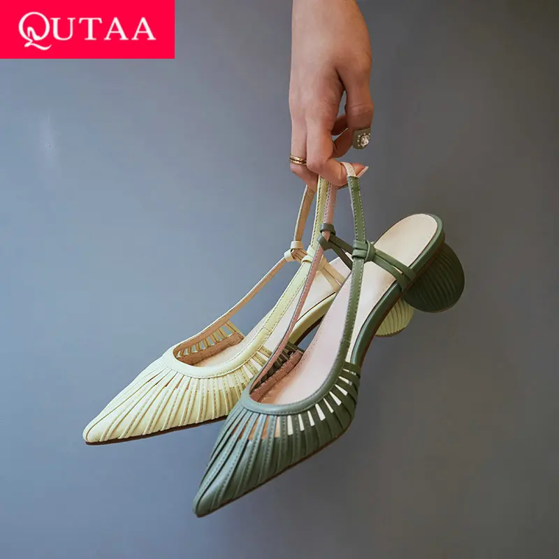 QUTAA 2025 News Fashion Summer Weaving Women Pumps Sandals Shoes Mid Heel Casual Sexy Pointed Toe Shoes Dress Party Woman 34-39
QUTAA 2025 News Fashion Summer Weaving Women Pumps Sandals Shoes Mid Heel Casual Sexy Pointed Toe Shoes Dress Party Woman 34-39