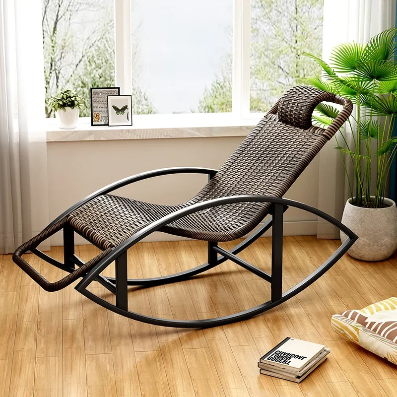 Elderly Modern Recliner Chair Metal Design Rattan Bedroom Balcony Rocking Chair Ergonomic Nordic Sillas Mecedoras Furniture
Elderly Modern Recliner Chair Metal Design Rattan Bedroom Balcony Rocking Chair Ergonomic Nordic Sillas Mecedoras Furniture