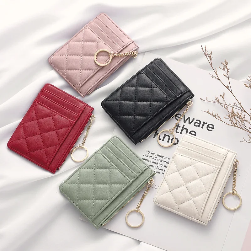 Quilted Minimalist Ring Mini Wallet - ID Bag with Multiple Card Slots and ID Holder, Zipped Coin Purse Faux Leather-tan carteras
Quilted Minimalist Ring Mini Wallet - ID Bag with Multiple Card Slots and ID Holder, Zipped Coin Purse Faux Leather-tan carteras