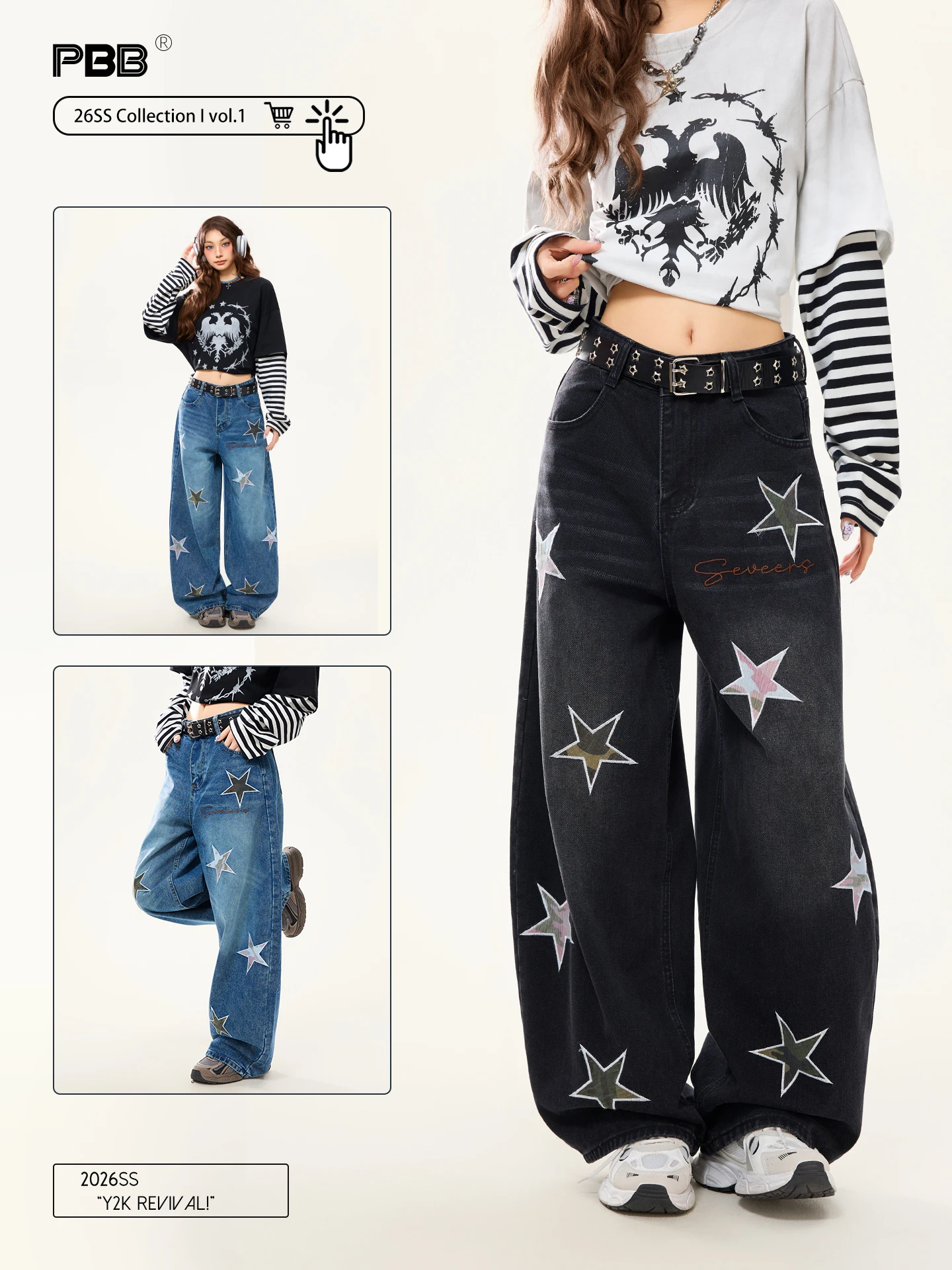 PBB High Waist Wide Leg Jeans Women's Casual Street Sle Embroidered Design Denim Pants Loose Fit Bootcut Jeans
PBB High Waist Wide Leg Jeans Women's Casual Street Sle Embroidered Design Denim Pants Loose Fit Bootcut Jeans
