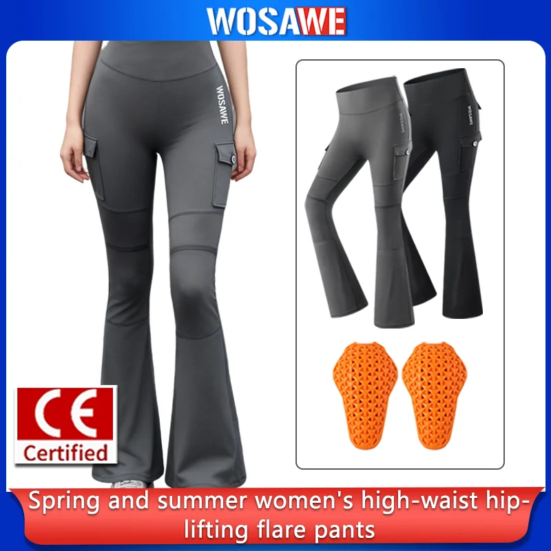 WOSAWE Women Motorcycle Pants High Waist Flared Leggings with Knee Pads Tummy Control Riding Pants
WOSAWE Women Motorcycle Pants High Waist Flared Leggings with Knee Pads Tummy Control Riding Pants