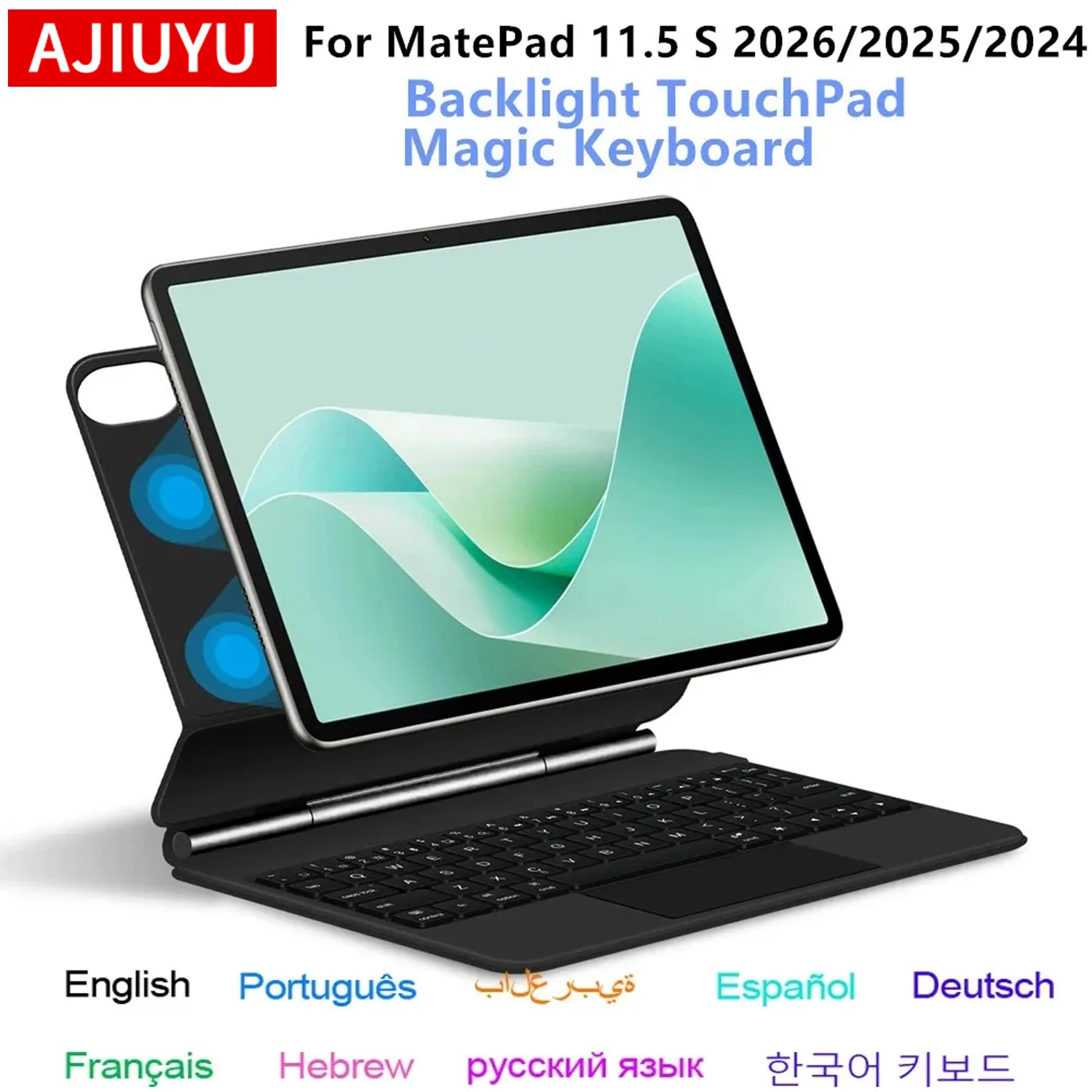 Backlight Magic Keyboard for Huawei MatePad 11.5 S 2026 2025 SLG-W10 W50 Case Matepad 11.5 S TGR-W09 11.5" Tablet Smart Cover
Backlight Magic Keyboard for Huawei MatePad 11.5 S 2026 2025 SLG-W10 W50 Case Matepad 11.5 S TGR-W09 11.5" Tablet Smart Cover
