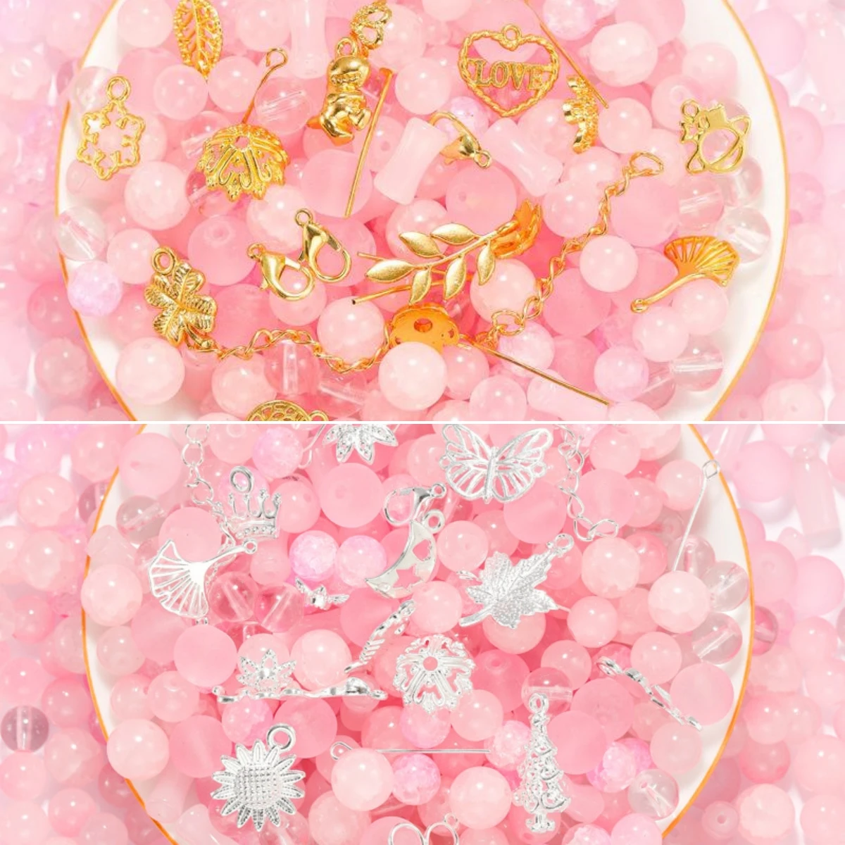 50g Mix Style Glass Spacer Beads With Charms Jewelry Bead Colorful DIY Lanyard Beads for Making Necklace Keychain Accessories
50g Mix Style Glass Spacer Beads With Charms Jewelry Bead Colorful DIY Lanyard Beads for Making Necklace Keychain Accessories