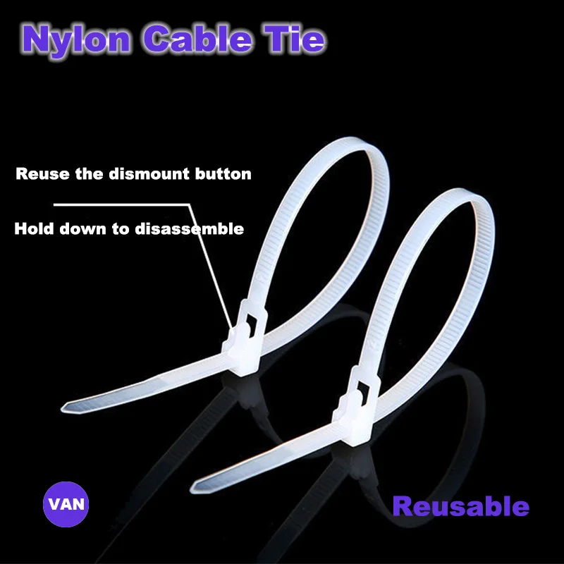 Black Releasable nylon cable ties 4mm*150/200/250/300 100PCS loose slipknot tie reusable packaging Plastic Zip Tie wrap Strap
Black Releasable nylon cable ties 4mm*150/200/250/300 100PCS loose slipknot tie reusable packaging Plastic Zip Tie wrap Strap