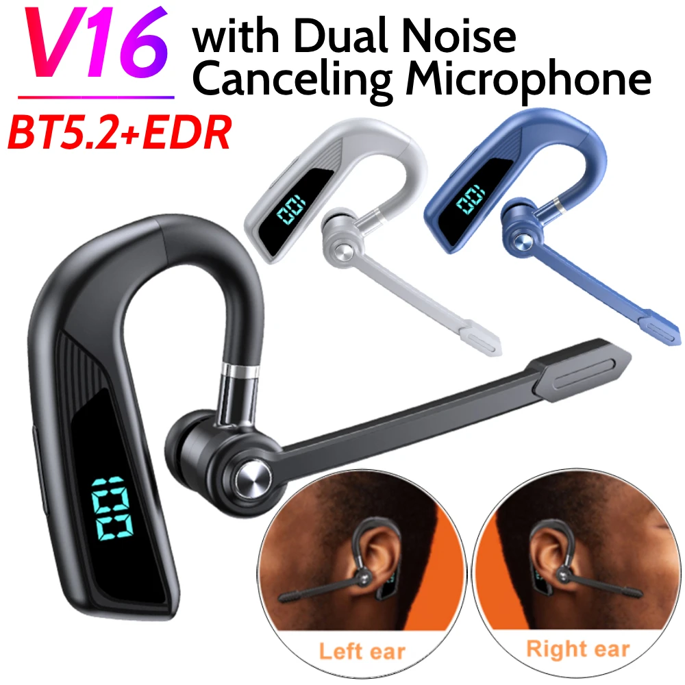 Single Ear Earphone with Dual Noise Canceling Microphone Bluetooth 5.2+EDR Hands Free Headphone Waterproof Wireless Earpiece
Single Ear Earphone with Dual Noise Canceling Microphone Bluetooth 5.2+EDR Hands Free Headphone Waterproof Wireless Earpiece