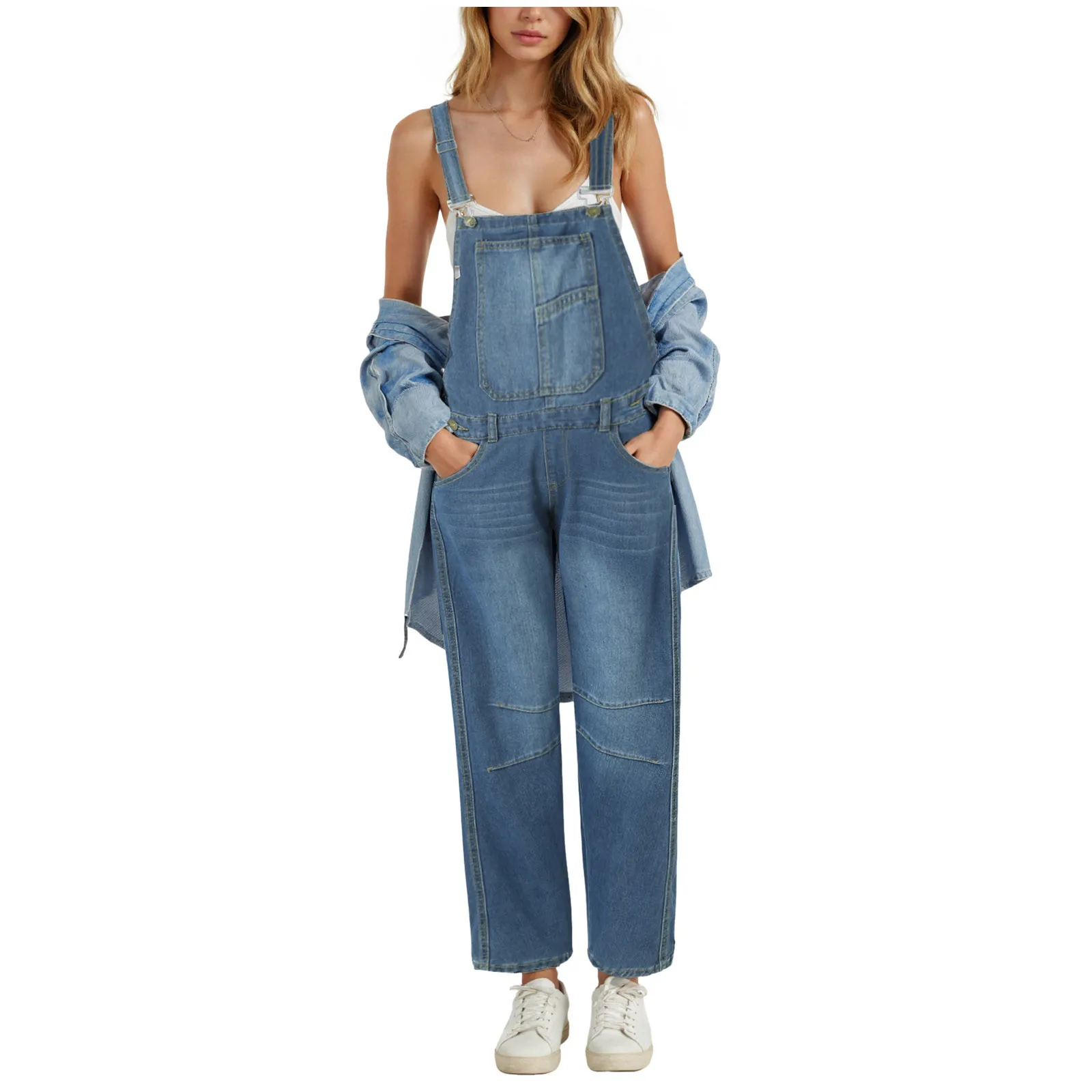 Summer Denim Jumpsuit Women Vintage Loose Denim Jumpsuit Pants With Pockets Sleeveless Loose Long Suspenders Overall For Women
Summer Denim Jumpsuit Women Vintage Loose Denim Jumpsuit Pants With Pockets Sleeveless Loose Long Suspenders Overall For Women