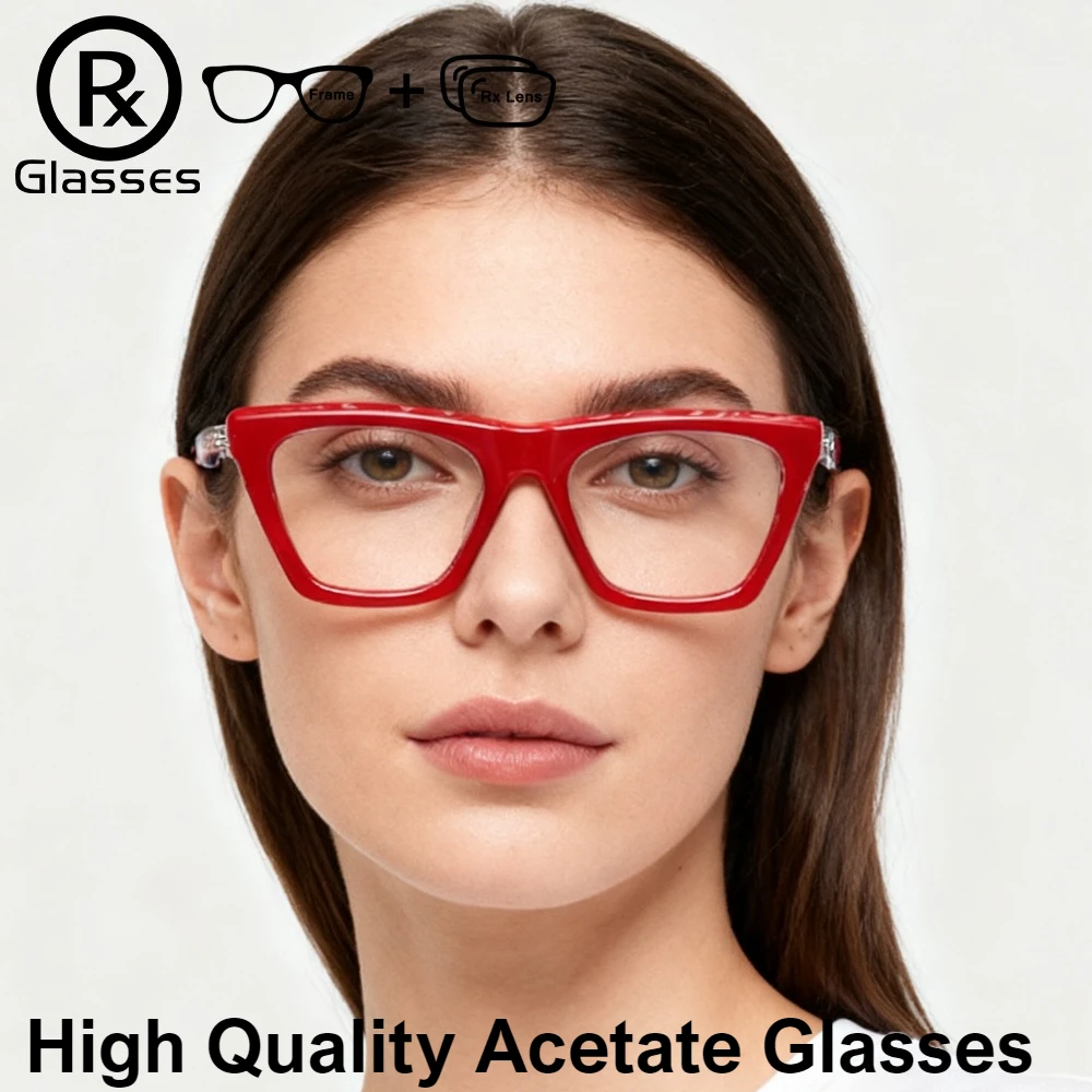 RX Glasses Women High Quality Acetate Cat Eye Myopia Glasses Colorful Handmade Frame with Prescription Lenses 2025 NEW
RX Glasses Women High Quality Acetate Cat Eye Myopia Glasses Colorful Handmade Frame with Prescription Lenses 2025 NEW