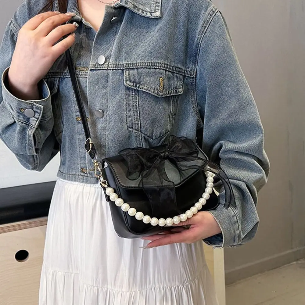 Fashion PU Leather Bowknot Handbag Balletcore Pearl Bow Shoulder Bag Korean Style Square Bag Bow Crossbody Bag Daily
Fashion PU Leather Bowknot Handbag Balletcore Pearl Bow Shoulder Bag Korean Style Square Bag Bow Crossbody Bag Daily