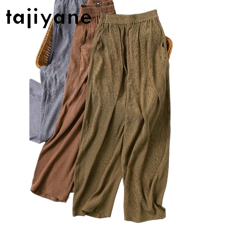 TAJIYANE 100% Real Mulberry Silk Pants Women Bark Crepe Silk Baggy Trousers Spring Casual Harlan Pants 2026 Woman Clothes штаны
TAJIYANE 100% Real Mulberry Silk Pants Women Bark Crepe Silk Baggy Trousers Spring Casual Harlan Pants 2026 Woman Clothes штаны