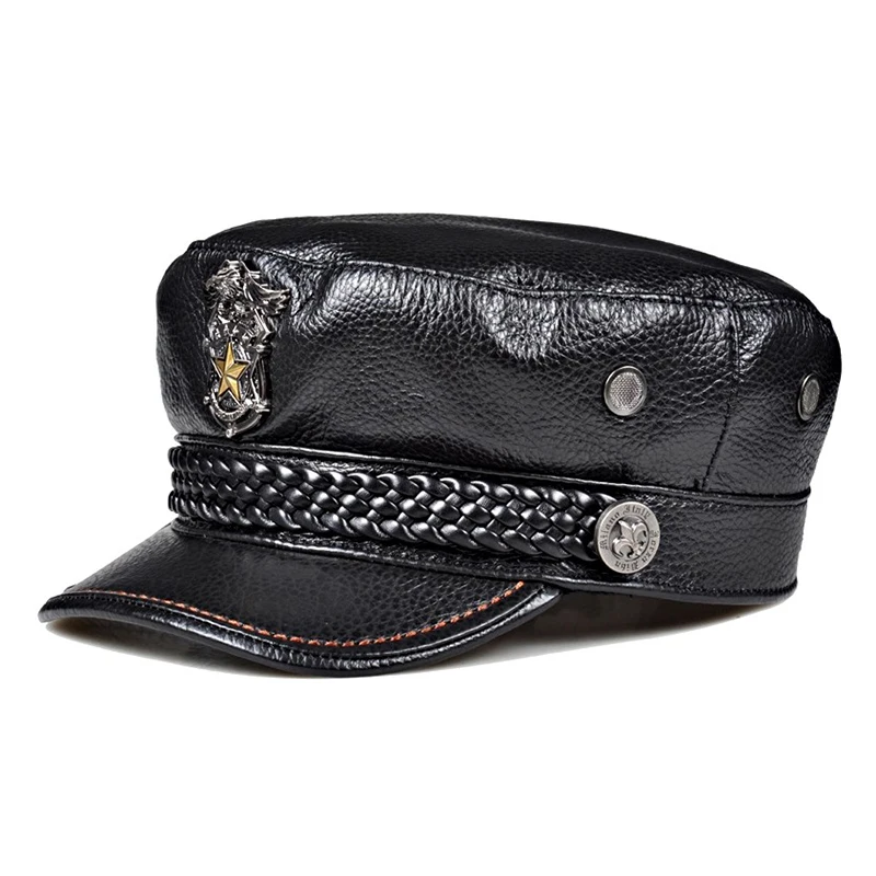 Мужские ретро-мужские военные шапки с ремнем из натуральной кожи, темно-синие шапки унисекс, уличная одежда из козьей кожи, приталенные кепки, значок с орлом, локомотив, военные кепки
Мужские ретро-мужские военные шапки с ремнем из натуральной кожи, темно-синие шапки унисекс, уличная одежда из козьей кожи, приталенные кепки, значок с орлом, локомотив, военные кепки