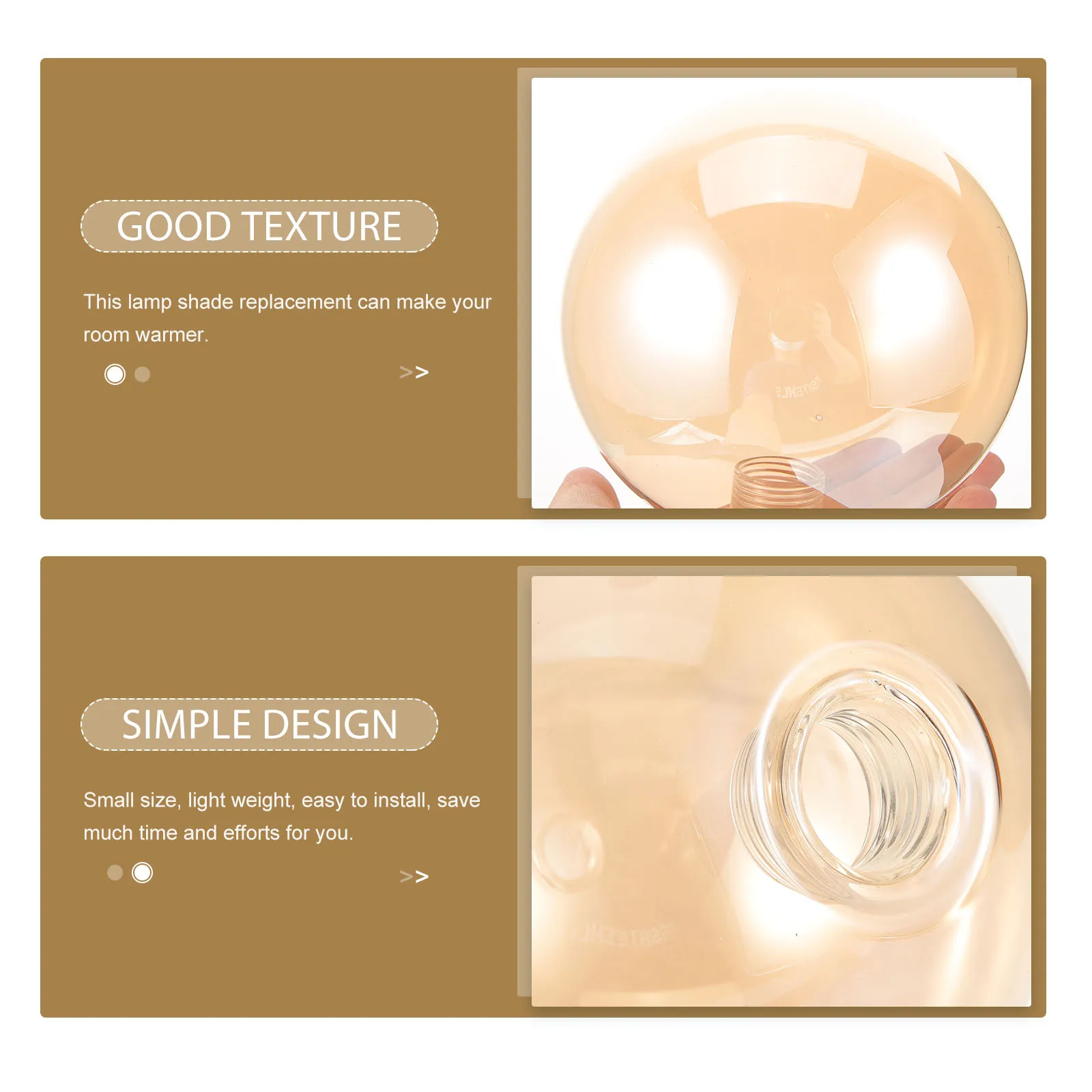 Amber Ball Lampshade Globe Thread Globes for Light Fixtures Glass Ceiling Fan Replacements
Amber Ball Lampshade Globe Thread Globes for Light Fixtures Glass Ceiling Fan Replacements