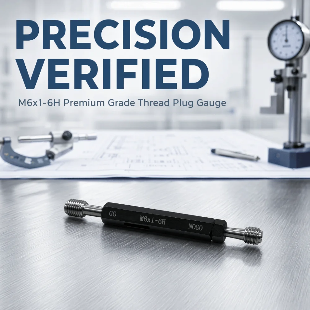 M6*1.0 Thread Plug Gauge Double Ends Hex Handle Measurement Hand Tool 6H Tolerance Plug Gage Tool Industrial Inspection
M6*1.0 Thread Plug Gauge Double Ends Hex Handle Measurement Hand Tool 6H Tolerance Plug Gage Tool Industrial Inspection