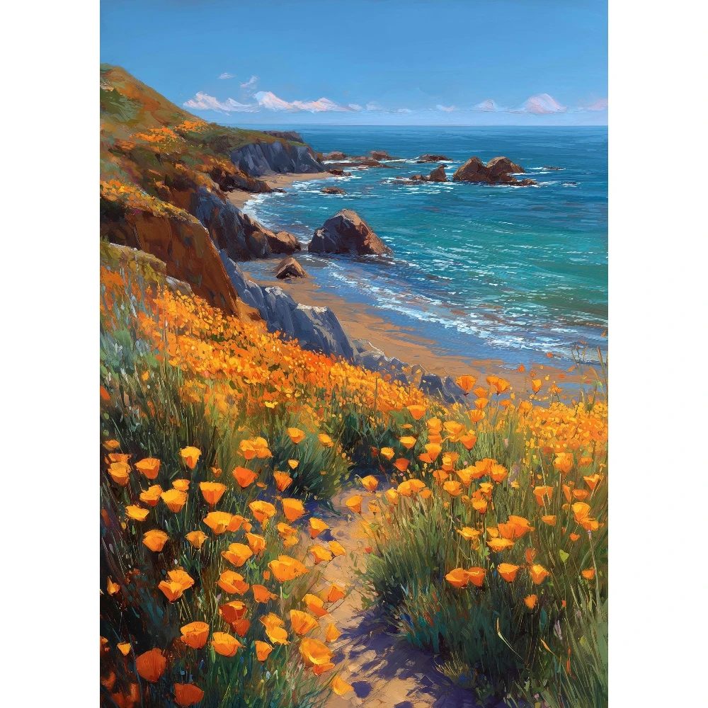 California Poppy Coastal 500/1000/1200/2000 PCS Jigsaw Puzzles Family Activity Games DIY Puzzle for Living Room Home Decor Gift
California Poppy Coastal 500/1000/1200/2000 PCS Jigsaw Puzzles Family Activity Games DIY Puzzle for Living Room Home Decor Gift