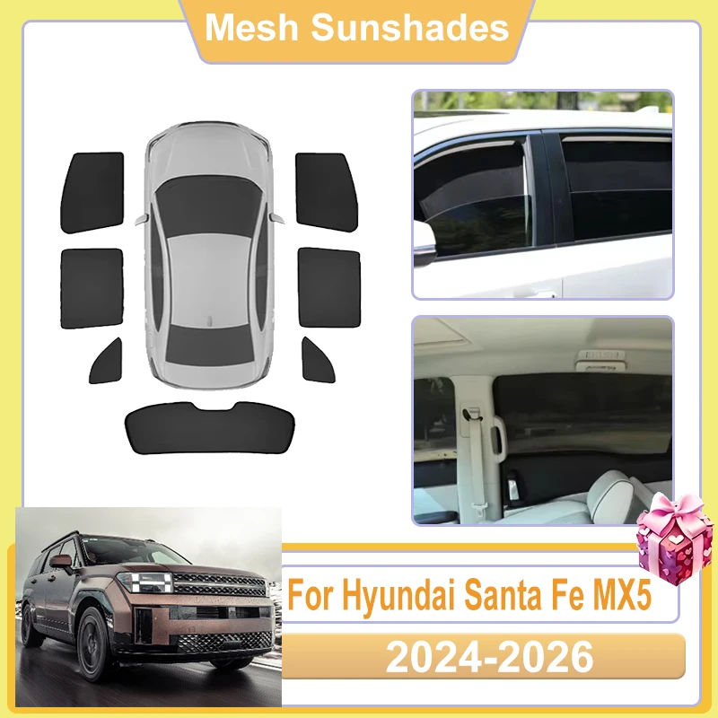 For Hyundai Santa Fe MX5 Accessories MK5 2024 2025 2026 Car Window SunShade Mesh Covers Anti UV Visors Heat Parasol Sun Baffle
For Hyundai Santa Fe MX5 Accessories MK5 2024 2025 2026 Car Window SunShade Mesh Covers Anti UV Visors Heat Parasol Sun Baffle