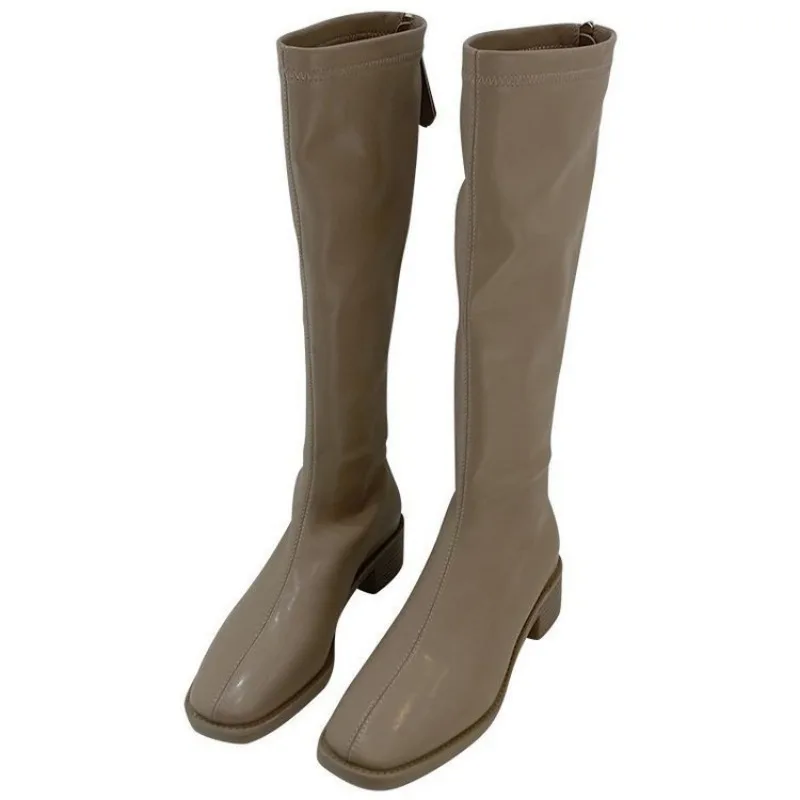 Women's Korean Shoes 2024 Ladies New Autumn Winter Mid-heeled High Long Knight Boots Female Leather Booties Woman
Women's Korean Shoes 2024 Ladies New Autumn Winter Mid-heeled High Long Knight Boots Female Leather Booties Woman
