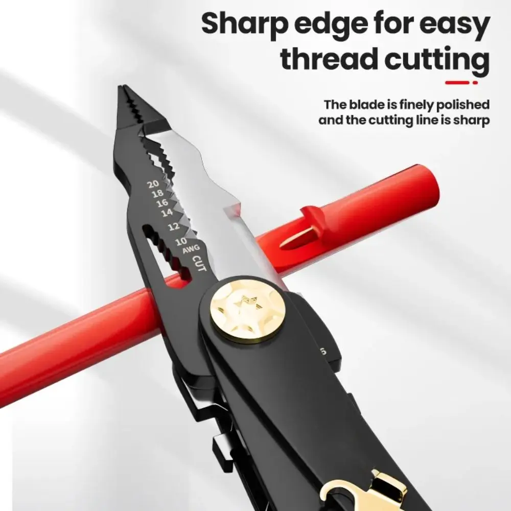 Adjustable Double-head Automatic Wire Stripper Pulling Cutting Electrician Pliers Hand Tool Crimper Cable Cutter Crimping
Adjustable Double-head Automatic Wire Stripper Pulling Cutting Electrician Pliers Hand Tool Crimper Cable Cutter Crimping