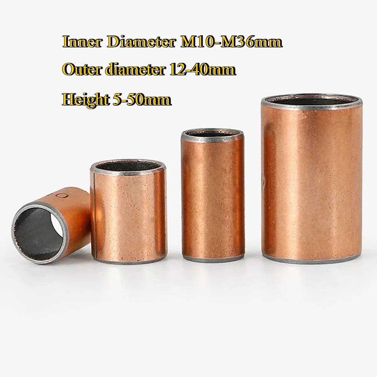 Inner Diameter 10-36 mm Sf-1 Oil-Free Self-Lubricating Composite Bearing Copper Sleeve Bushing
Inner Diameter 10-36 mm Sf-1 Oil-Free Self-Lubricating Composite Bearing Copper Sleeve Bushing