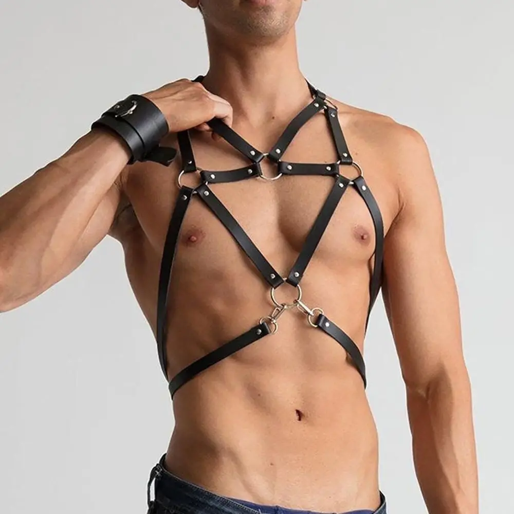 Men Women Sexy Black Belt PU Leather Gothic Punk Binding Back Straps Chest Straps Trendy Shoulder Straps Belts Belt Accessories
Men Women Sexy Black Belt PU Leather Gothic Punk Binding Back Straps Chest Straps Trendy Shoulder Straps Belts Belt Accessories