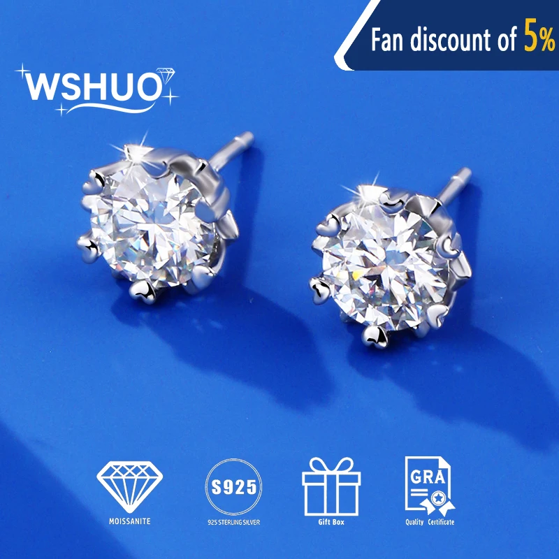 1/2ct Snowflake Studs Earring Moissanite Earrings Diamond 925 Sterling Silver with Gold Plated Wedding Jewelry GRA Certificate
1/2ct Snowflake Studs Earring Moissanite Earrings Diamond 925 Sterling Silver with Gold Plated Wedding Jewelry GRA Certificate