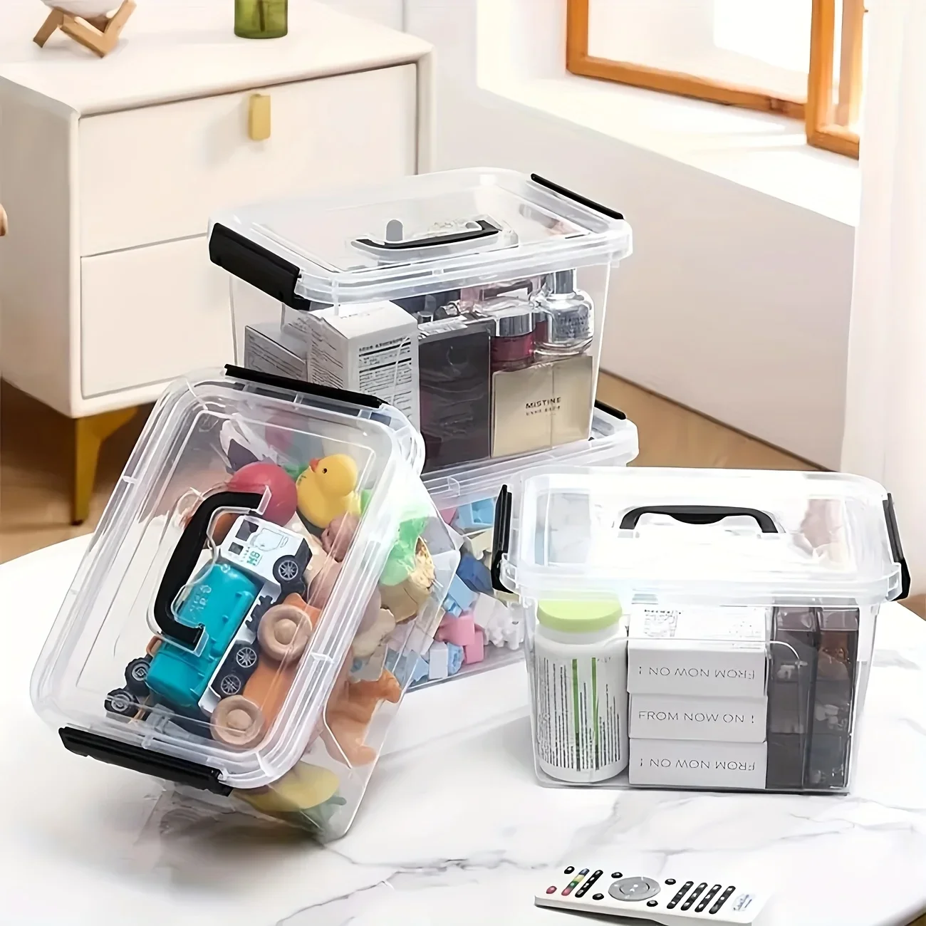 12.7qt, 20.8qt 6pcs Stackable Clear Plastic Large Capacity Storage Bins with Lids - Suitable for Home Storage, Office File Organ
12.7qt, 20.8qt 6pcs Stackable Clear Plastic Large Capacity Storage Bins with Lids - Suitable for Home Storage, Office File Organ