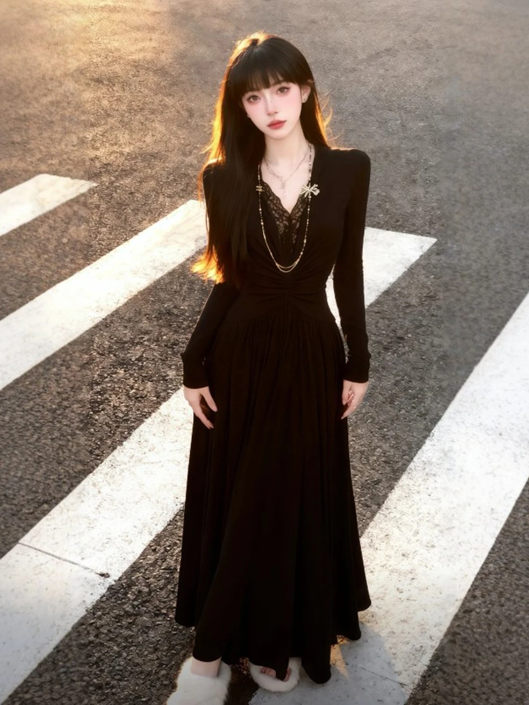 Hebe Sle Ele V-Ne, облегающее длинное платье с застежкой на талии, весеннее модное повседневное платье Ci Commute Street Sle Dance
Hebe Sle Ele V-Ne, облегающее длинное платье с застежкой на талии, весеннее модное повседневное платье Ci Commute Street Sle Dance