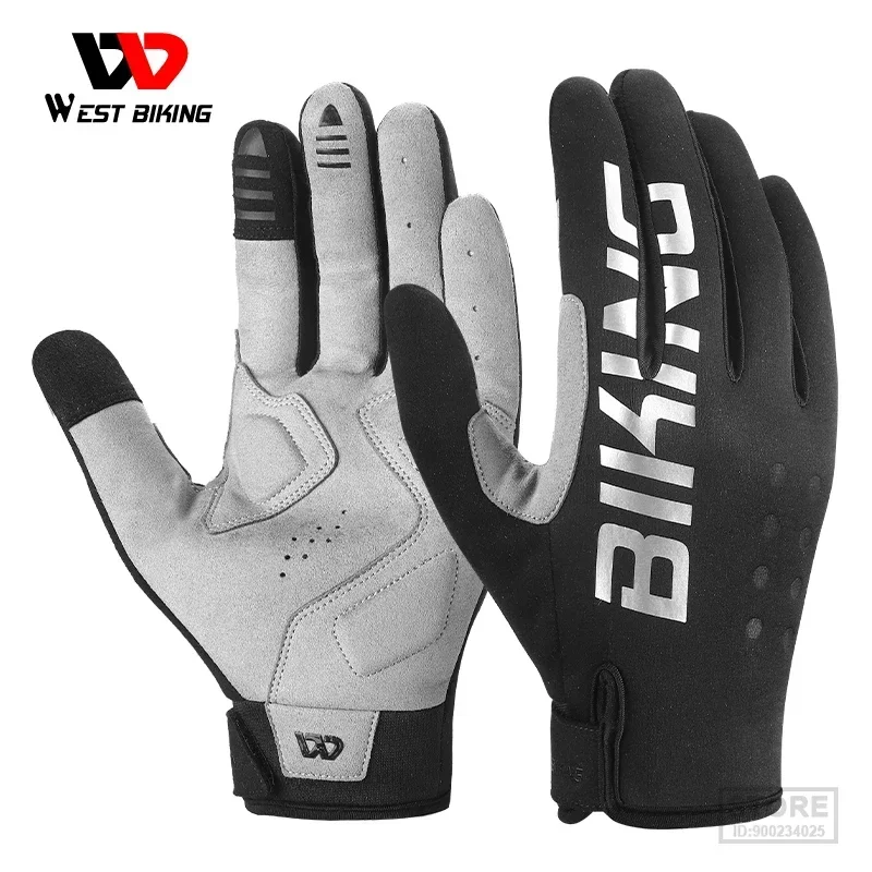 WEST BIKING Autumn Winter Cycling Thermal Gloves Man Touch Screen Full Finger Gloves SBR Shock Absorption Reflective Bike Gloves
WEST BIKING Autumn Winter Cycling Thermal Gloves Man Touch Screen Full Finger Gloves SBR Shock Absorption Reflective Bike Gloves